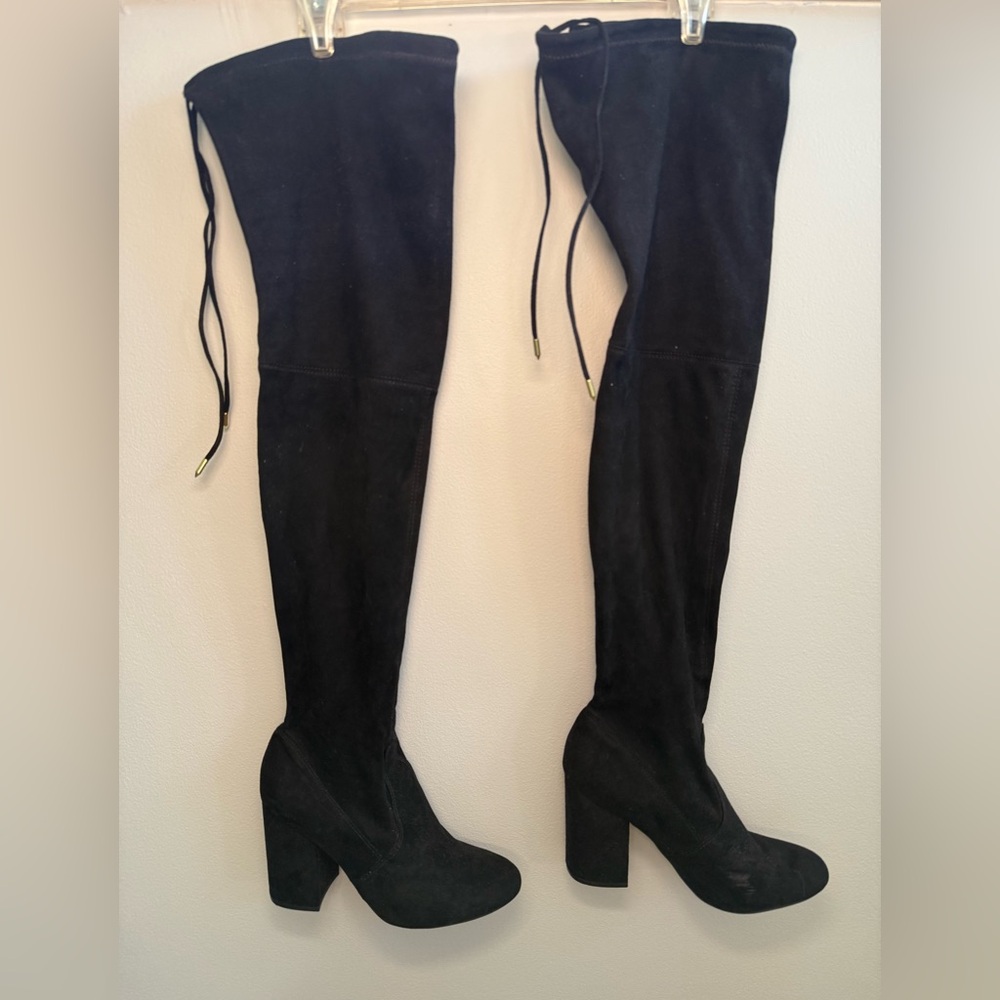 Steve Madden Norri Black Suede Over the Knee Boot- 8.5